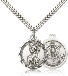 Sterling Silver St. Christopher Medal Pendant" itemprop="image