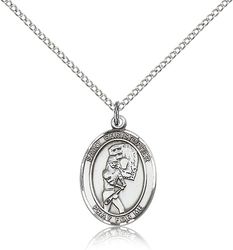 Sterling Silver St. Christopher/Softball Patron Saint Medal Pendant - Medium" itemprop="image