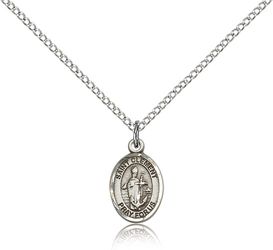 Sterling Silver St. Clement Patron Saint Medal Pendant - Small" itemprop="image