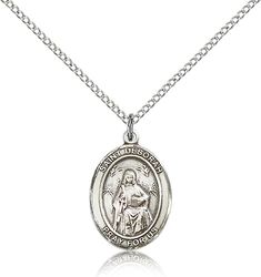 Sterling Silver St. Deborah Patron Saint Medal Pendant - Medium" itemprop="image