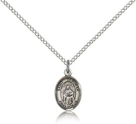 Sterling Silver St. Deborah Patron Saint Medal Pendant - Small" itemprop="image