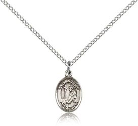 Sterling Silver St. Dominic de Guzman Patron Saint Medal Pendant - Small" itemprop="image