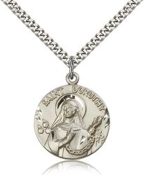 Sterling Silver St. Dorothy Medal Pendant" itemprop="image