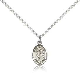 Sterling Silver St. Dunstan Patron Saint Medal Pendant - Small" itemprop="image