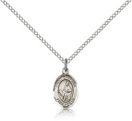 Sterling Silver St. Dymphna Patron Saint Medal Pendant - Small" itemprop="image