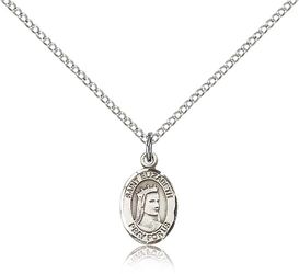 Sterling Silver St. Elizabeth of Hungary Patron Saint Medal Pendant - Small" itemprop="image