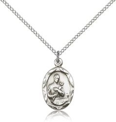 Sterling Silver St. Gerard Medal Pendant" itemprop="image