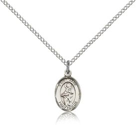 Sterling Silver St. Jane of Valois Patron Saint Medal Pendant - Small" itemprop="image