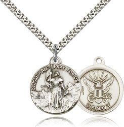 Sterling Silver St. Joan of Arc Medal Pendant" itemprop="image