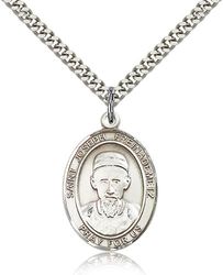 Sterling Silver St. Joseph Patron Saint Medal Pendant - Large" itemprop="image