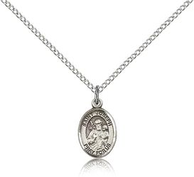 Sterling Silver St. Joseph Patron Saint Medal Pendant - Small" itemprop="image