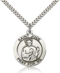 Sterling Silver St. Jude Medal Pendant" itemprop="image