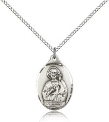 Sterling Silver St. Jude Medal Pendant" itemprop="image