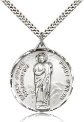 Sterling Silver St. Jude Medal Pendant" itemprop="image