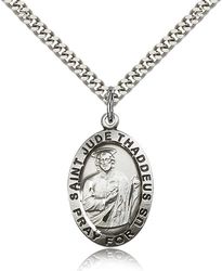 Sterling Silver St. Jude Medal Pendant" itemprop="image