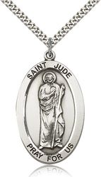 Sterling Silver St. Jude Medal Pendant" itemprop="image