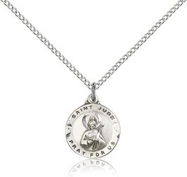 Sterling Silver St. Jude Medal Pendant" itemprop="image