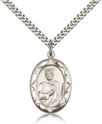 Sterling Silver St. Jude Medal Pendant" itemprop="image