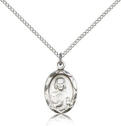Sterling Silver St. Jude Medal Pendant" itemprop="image