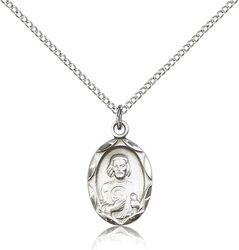 Sterling Silver St. Jude Medal Pendant" itemprop="image