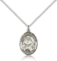 Sterling Silver St. Julie Billiart Patron Saint Medal Pendant - Medium" itemprop="image