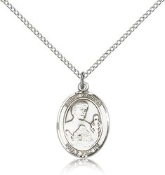 Sterling Silver St. Kieran Patron Saint Medal Pendant - Medium" itemprop="image