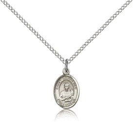 Sterling Silver St. Lawrence Patron Saint Medal Pendant - Small" itemprop="image