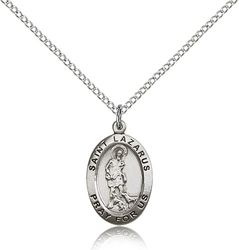 Sterling Silver St. Lazarus Medal Pendant" itemprop="image