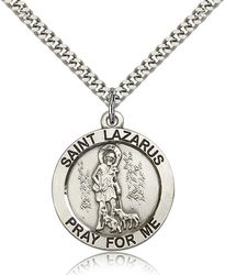 Sterling Silver St. Lazarus Medal Pendant" itemprop="image