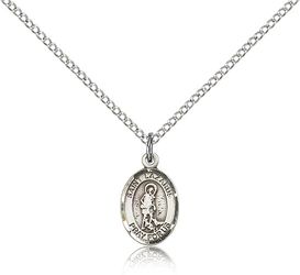 Sterling Silver St. Lazarus Patron Saint Medal Pendant - Small" itemprop="image