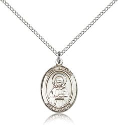 Sterling Silver St. Lillian Patron Saint Medal Pendant - Medium" itemprop="image