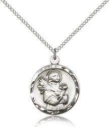 Sterling Silver St. Lucy Medal Pendant" itemprop="image