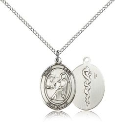 Sterling Silver St. Luke the Apostle / Doctor Pend - Medium" itemprop="image