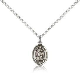 Sterling Silver St. Luke the Apostle Patron Saint Medal Pendant - Small" itemprop="image