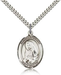 Sterling Silver St. Madeline Sophie Barat Patron Saint Medal Pendant - Large" itemprop="image