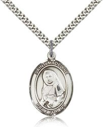 Sterling Silver St. Madeline Sophie Barat Patron Saint Medal Pendant - Large" itemprop="image