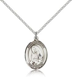 Sterling Silver St. Madeline Sophie Barat Patron Saint Medal Pendant - Medium" itemprop="image