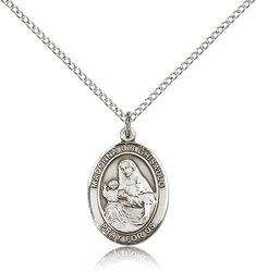 Sterling Silver St. Madonna Del Ghisallo Patron Saint Medal Pendant - Medium" itemprop="image