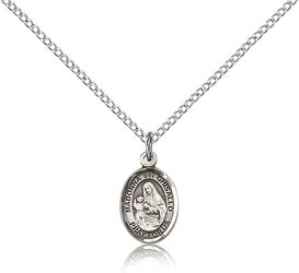 Sterling Silver St. Madonna Del Ghisallo Patron Saint Medal Pendant - Small" itemprop="image