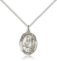 Sterling Silver St. Malachy OMore Patron Saint Medal Pendant - Medium" itemprop="image