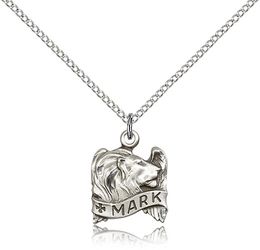 Sterling Silver St. Mark Medal Pendant" itemprop="image