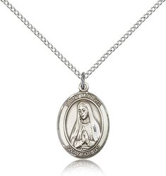 Sterling Silver St. Martha Patron Saint Medal Pendant - Medium" itemprop="image