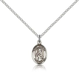 Sterling Silver St. Matilda Patron Saint Medal Pendant - Small" itemprop="image