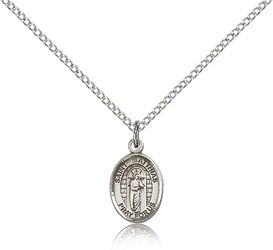 Sterling Silver St. Matthias the Apostle Patron Saint Medal Pendant - Small" itemprop="image