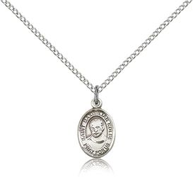 Sterling Silver St. Maximilian Kolbe Patron Saint Medal Pendant - Small" itemprop="image