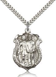 Sterling Silver St. Michael the Archangel Medal Pendant" itemprop="image