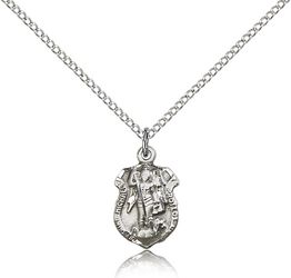 Sterling Silver St. Michael the Archangel Medal Pendant" itemprop="image