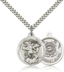 Sterling Silver St. Michael the Archangel Medal Pendant" itemprop="image