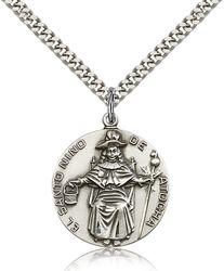 Sterling Silver St. Nio de Atocha Medal Pendant" itemprop="image