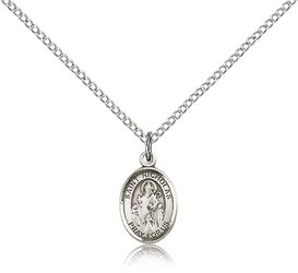 Sterling Silver St. Nicholas Patron Saint Medal Pendant - Small" itemprop="image